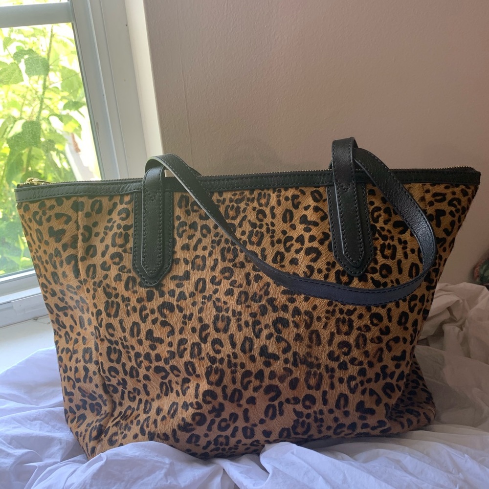 Fossil Sydney Leopard Shopper Tote
